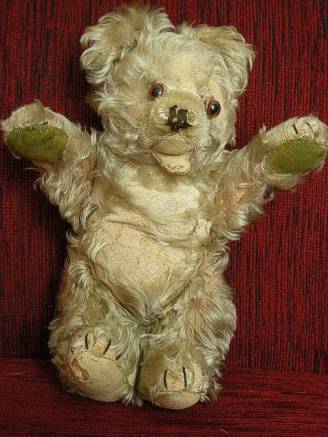 Steiff Teddy Zotty 50er Jahre, vor der Restaurierung.